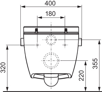 Подвесной унитаз TECE с гигиеническим душем, 9700200