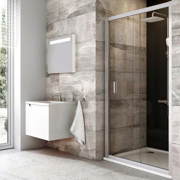 BLDP2-120 блестящий+транспарент, Blix душевая дверь раздвижная, двухэлементная