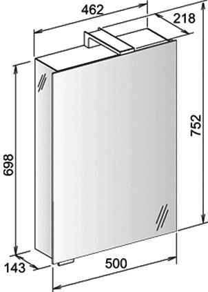 Зеркало-шкаф Keuco Royal Universe 50 см R