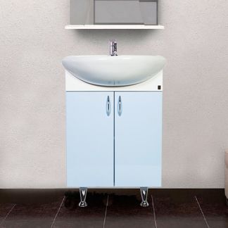 Тумба с раковиной 1 Orange Кларис 55 голубая