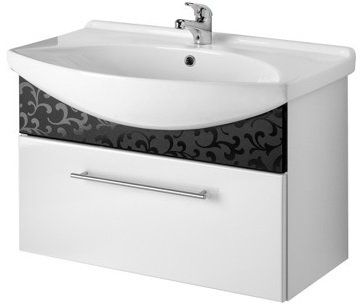 Тумба под раковину Dreja Ornament 50026 черная