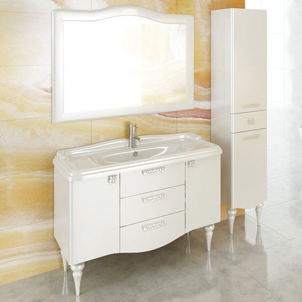 Тумба-умывальник Comforty "Монако-120" белый с раковиной Comforty 3312