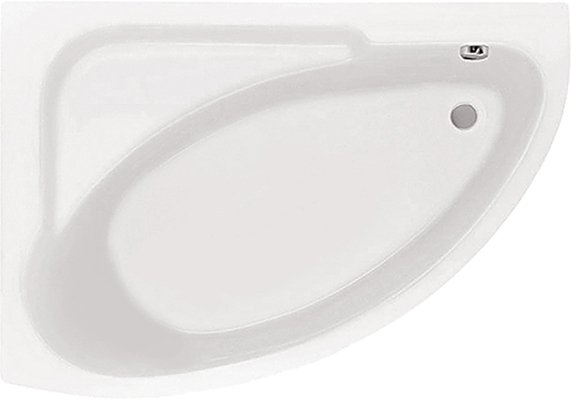 1.WH11.2.033 ГОА 150х100 ванна асимметричная акриловая левосторонняя белая