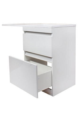 Тумба для комплекта Style Line Даллас 120 Люкс Plus напольная, белая