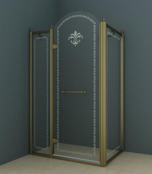 Cezares Retro-AH-12-120/90-CP-Br-R душевой уголок