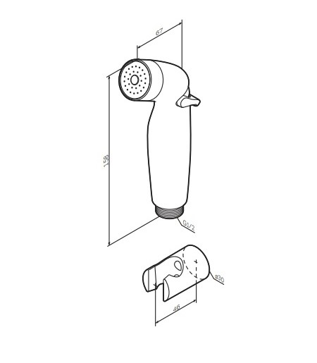 Гигиеническая лейка с держателем AM.PM, F0201932