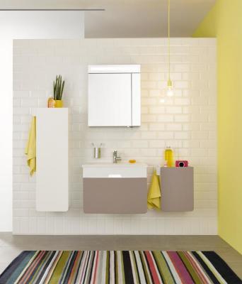 Пенал D-Light, Фасад матовый белый, боковины матовый белый, 36 см, правосторонний