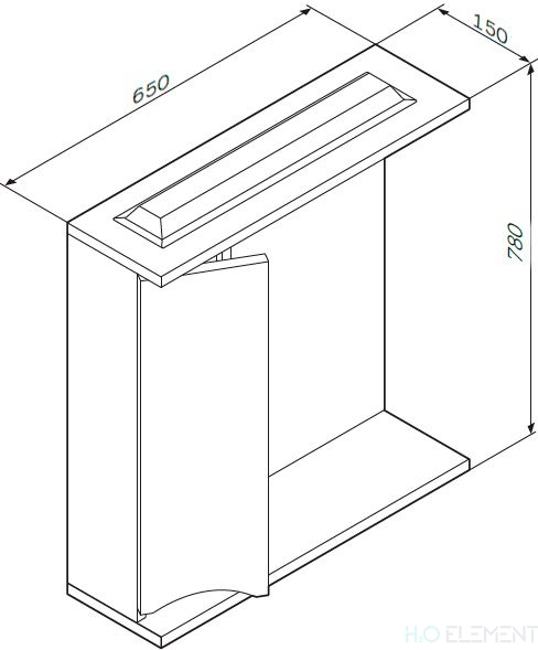 Зеркало-шкаф AM.PM Like 65 L, белый глянец