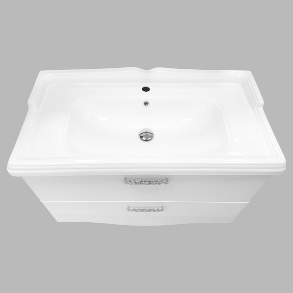 Тумба-умывальник Comforty "Монако-100" белый с раковиной Comforty 3310