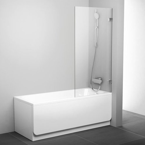 Шторка на ванну Ravak BVS1-80 Transparent, фурнитура хром