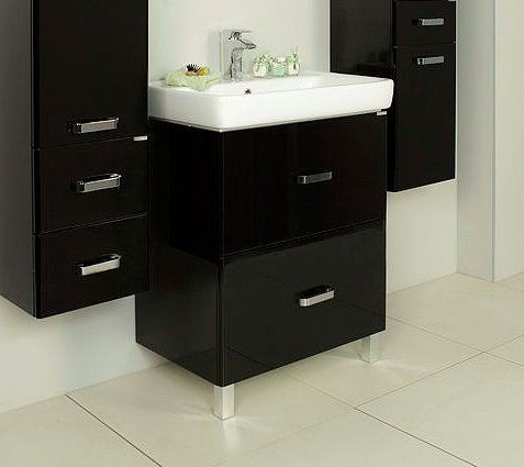 Тумба под раковину Акватон Америна 60 цвет Черный 1A169201AM950