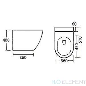 Чаша для унитаза-компакта BelBagno Fasto BB2334RH