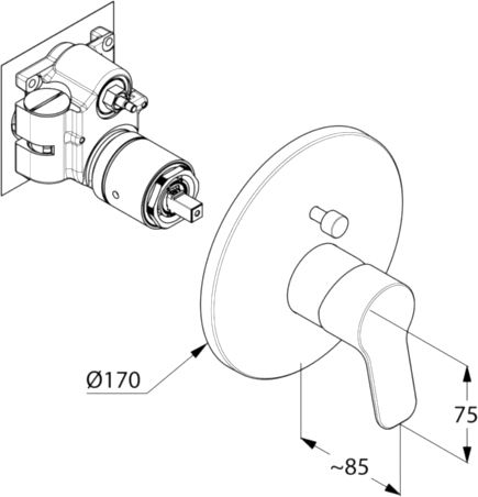 Смеситель Kludi Pure&Easy 376570565 для ванны с душем