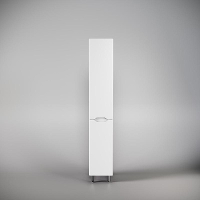 Пенал Style Line "Марелла L" с корзиной, Люкс антискрейтч белый матовый, СС-00002445