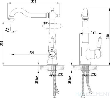 Смеситель Lemark Soul LM6004C для кухни