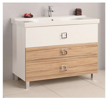 Тумба под раковину Акватон Стамбул 1A127301ST490, цвет Белый, эбони светлый