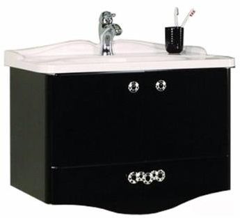 Тумба под раковину Акватон Венеция 75 (1A150901VN950) черный глянец