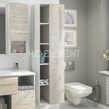 Шкаф-колонна Comforty "Ганновер-45" дуб дымчатый светлый