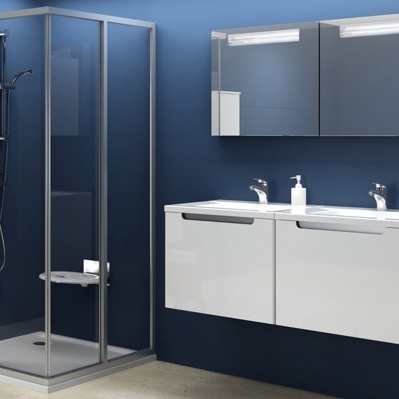 SRV2-80 S белый, транспарент, Supernova дверь для комбинации со второй дверью