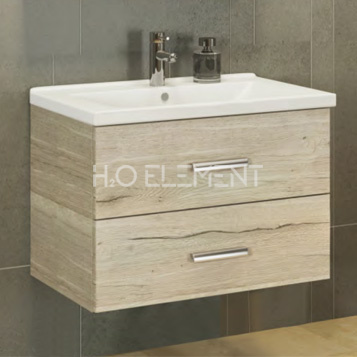 Тумба-умывальник Comforty "Парма-80" дуб дымчатый с раковиной "Миранда-80"