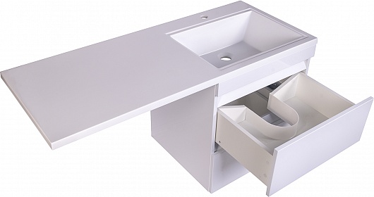 Тумба подвесная Style Line "Даллас 115", белый, PLUS (без раковины)