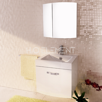 Тумба-умывальник Comforty "Лаура-60-1" подвесная белый с раковиной "Quadro 60 "