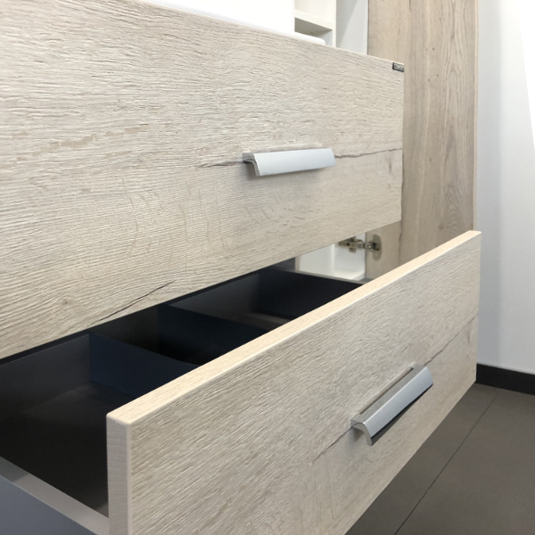 Тумба-умывальник Comforty "Парма-80" дуб дымчатый с раковиной "Миранда-80"