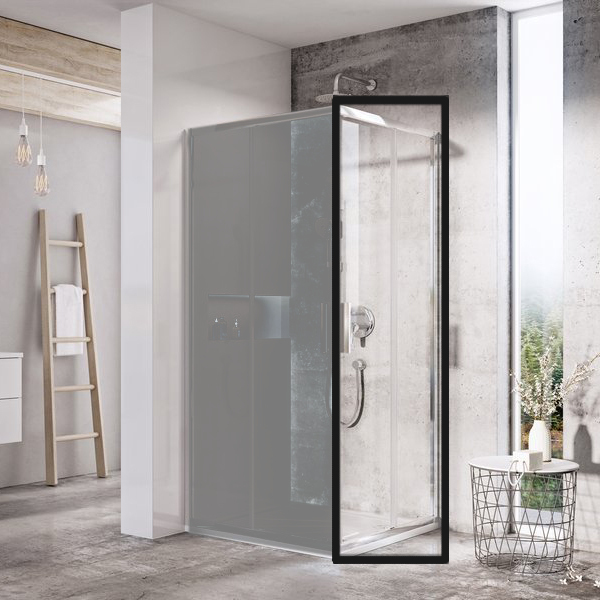 BLSPS-80 блестящий + транспарент, неподвижная стенка