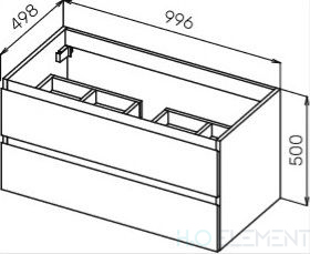 Тумба с раковиной Cezares Molveno 100 beton