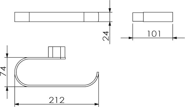 Полотенцедержатель Langberger Lugano 24038A полукольцо