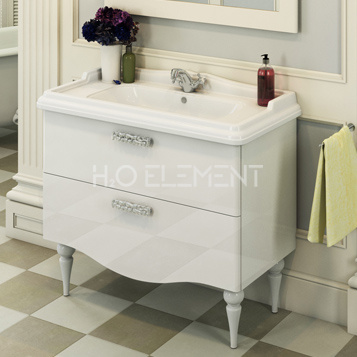 Тумба-умывальник Comforty "Монако-100" белый с раковиной Comforty 3310