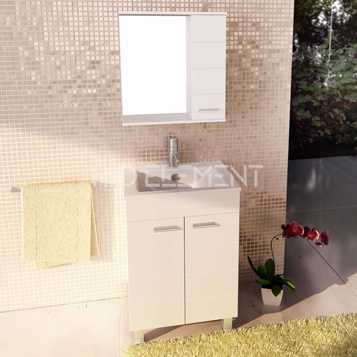 Тумба-умывальник Comforty "Модена-60" белый с раковиной "Quadro 60 "