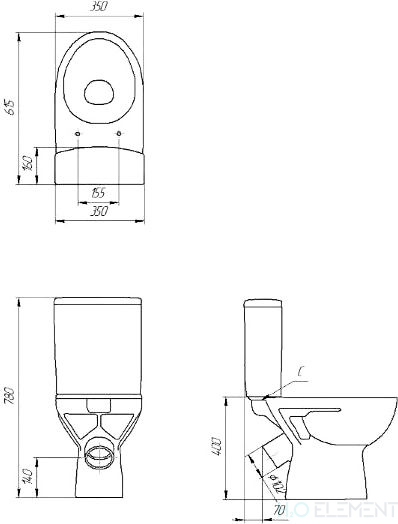 Унитаз-компакт Cersanit Geo