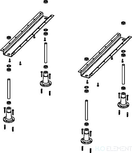 Ножки RIHO SPECIAL 06 (LUGANO) для ванн, POOTSET06
