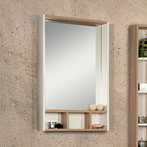 Шкаф-зеркало Акватон Йорк 1A170102YOAD0 цвет Белый, дуб сонома