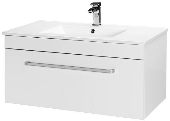 Тумба под раковину Dreja Aston 70062 белый глянец