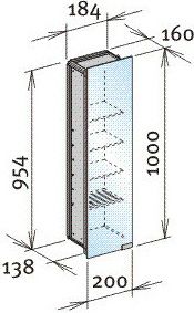 Зеркало-шкаф Keuco Royal Modular 20 см