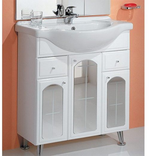 Тумба под раковину Акватон Эмилья 1A056801EJ010, цвет Белый