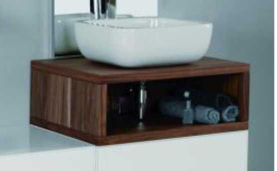 Тумба под раковину Акватон Интегро 60 (1A141001INH30) орех шпон