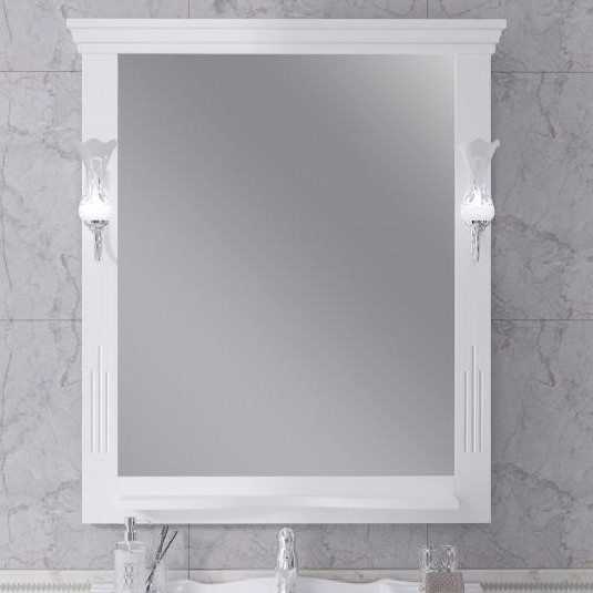 Зеркало Opadiris Риспекто 85, цвет 9003, с выключателем, 00-00007063