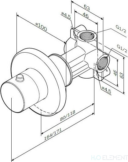 Переключатель потоков AM.PM F0800100 на три потребителя