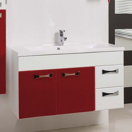 Тумба с раковиной Акватон Диор 1A1677K1DR940 цвет Белый, бордовый