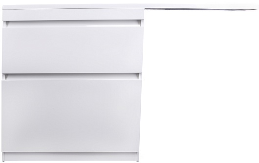 Тумба без раковины Style Line напольная "Даллас 150", 2 ящика, Люкс белая, PLUS, СС-00002303