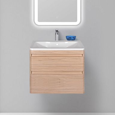 Тумба для комплекта Style Line Атлантика 80 Люкс Plus, подвесная, ясень перламутр