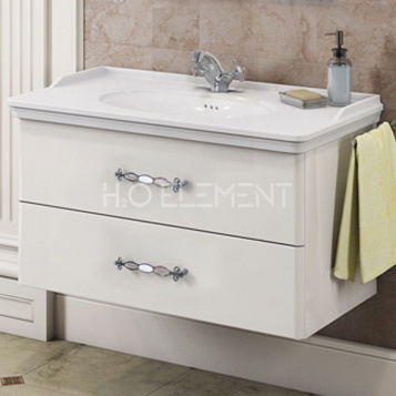 Тумба-умывальник Comforty "Неаполь-100" белый с раковиной 50110