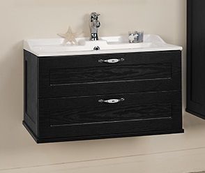 Тумба под раковину Акватон Леон 1A186301LBPT0 цвет Черный