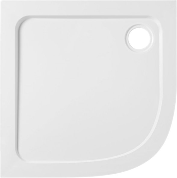 FLIGHT E62443-00 Акриловый душевой поддон, полукруглый 80x80x4 см, Белый
