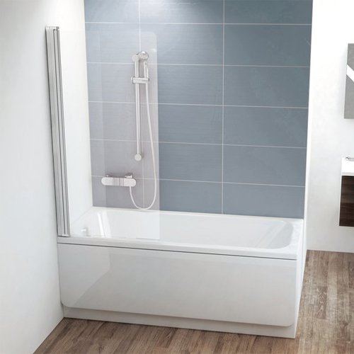 Шторка на ванну Ravak CVS1-80 L Transparent, профиль белый