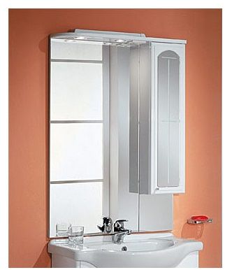 Шкаф-зеркало Акватон Эмилья 1A011202EJ01R правый, цвет Белый