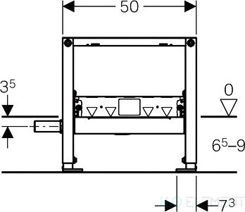 Монтажный комплект Geberit Duofix 111.593.00.1 50 см